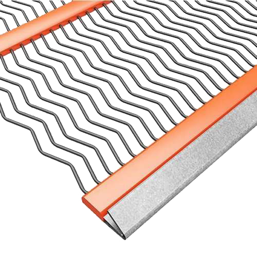 Self-Cleaning Diamond Aperture Screen with Fixed Polyurethane Strips