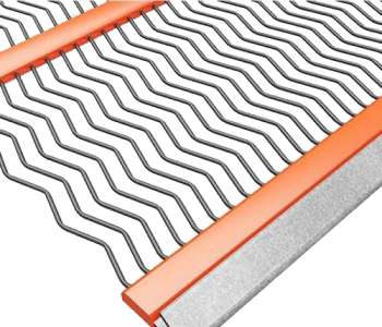 Self-Cleaning Diamond Aperture Screen with Fixed Polyurethane Strips